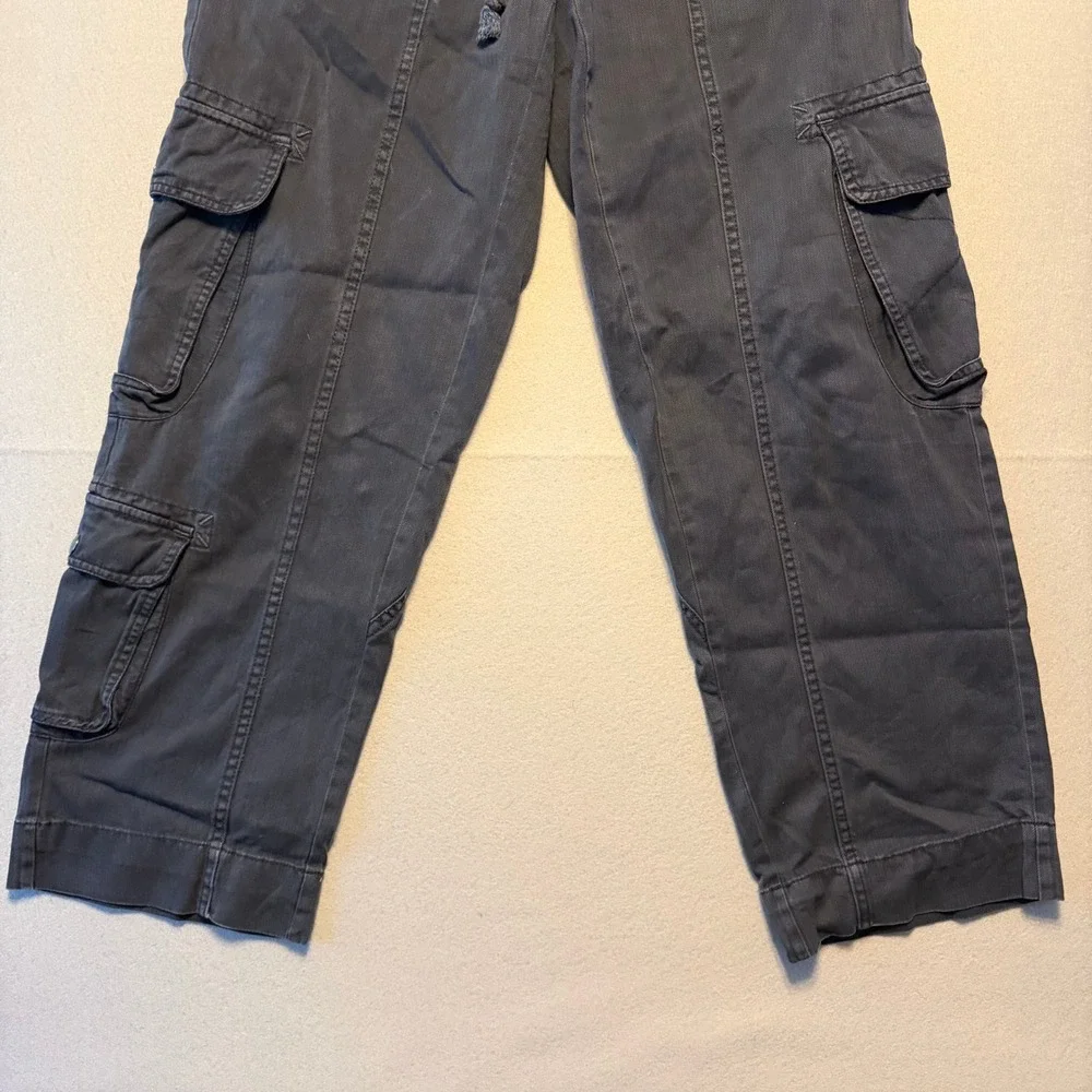 Free People We The Free Tahiti Pull-On Cargo Pants Black Women Size Small
